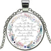 God Works All Things Romans 8:28 Silver and Multi-Colored Necklace
