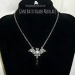 Gone Batty Black Necklace