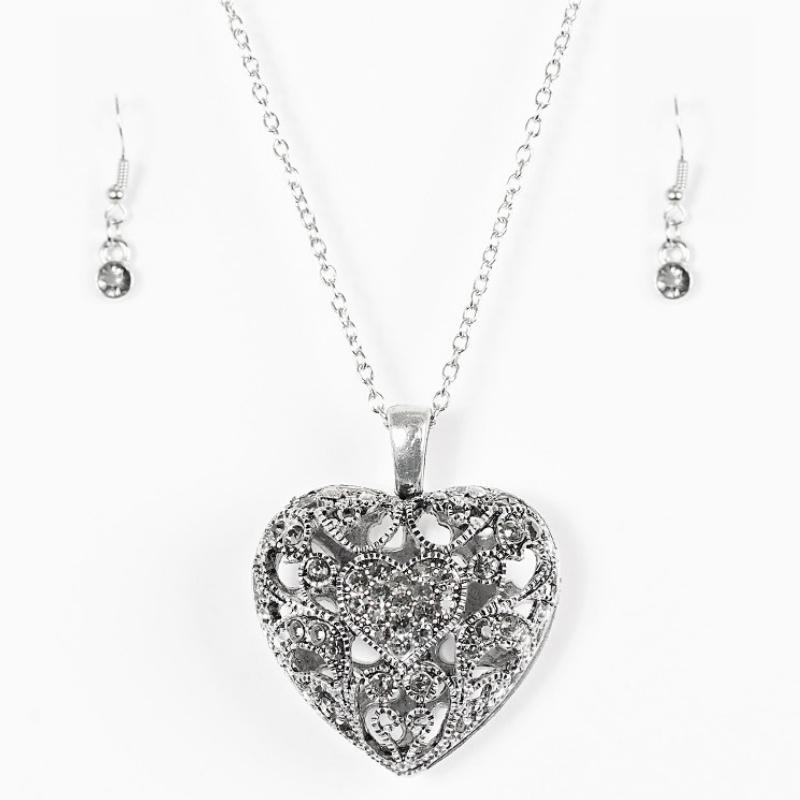 Heartless Heiress Silver Necklace