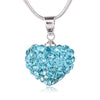 Hearts on Fire Blue Rhinestone Necklace