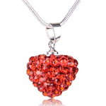 Hearts on Fire Red Rhinestone Necklace
