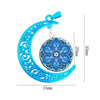 Henna Mandala Blue Glass Pendant Necklace
