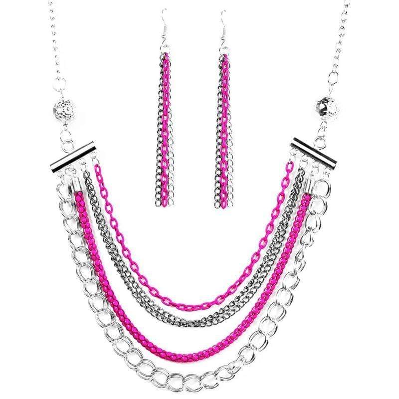 High-Intensity Pink Necklace