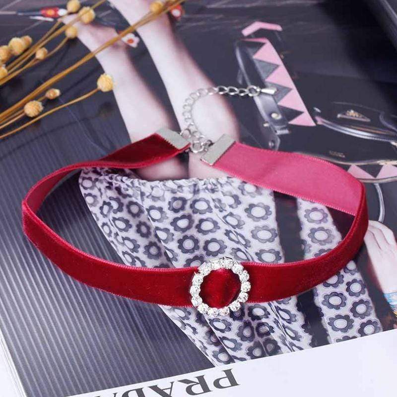 Hold It Against Me Red Choker Necklace