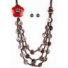 Honolulu Hula Red Wooden Necklace