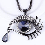 I'll Be Watching You Blue Gem Necklace