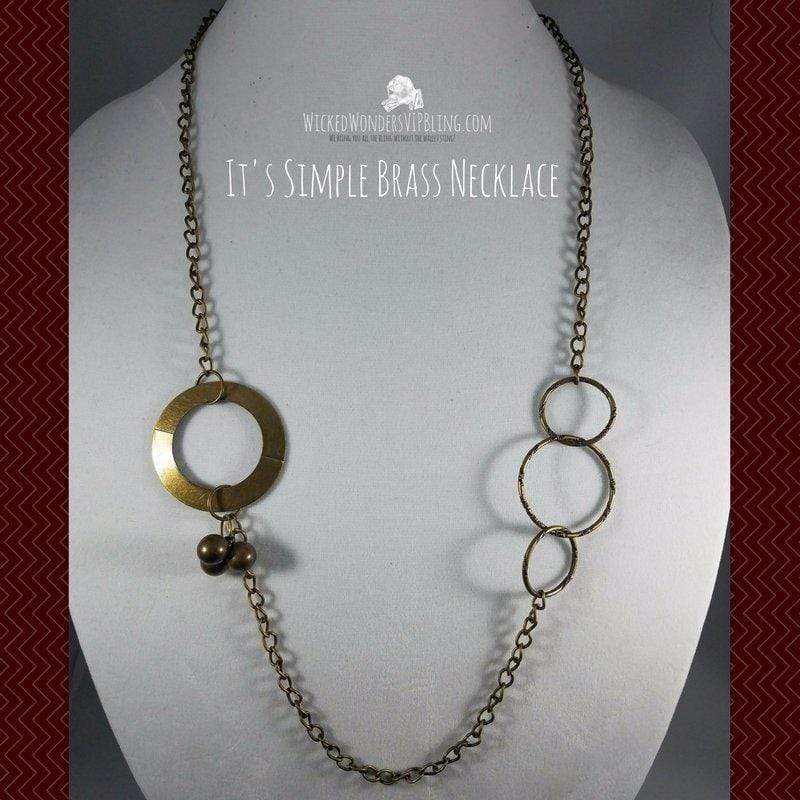 It's Simple Brass Necklace