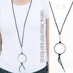 Jumping Through Hoops Black Urban Necklace