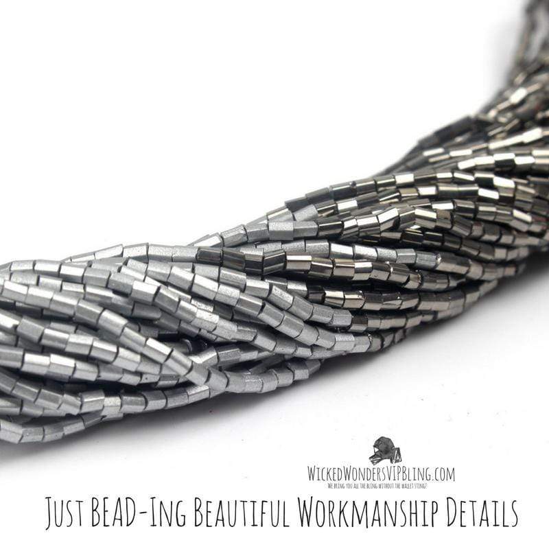Just BEAD-ing Beautiful Black Seed Bead Necklace