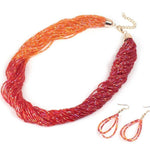 Just BEAD-ing Beautiful Red-Orange Seed Bead Necklace