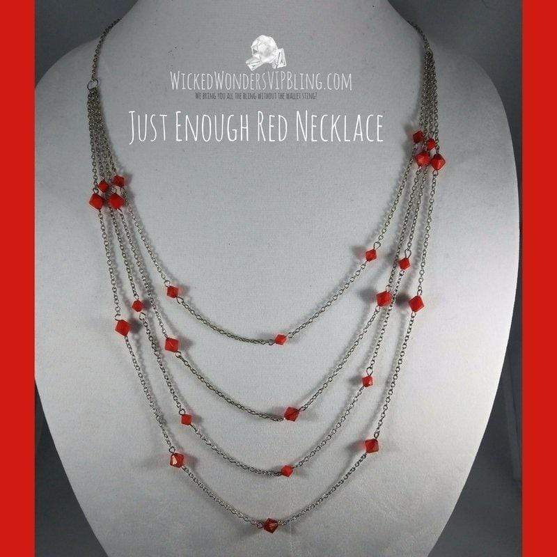 Just Enough Red Necklace
