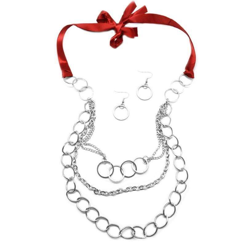 KNOT So Lady Like Red Ribbon Necklace