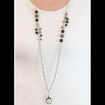 Lady of the House Black Lanyard Necklace