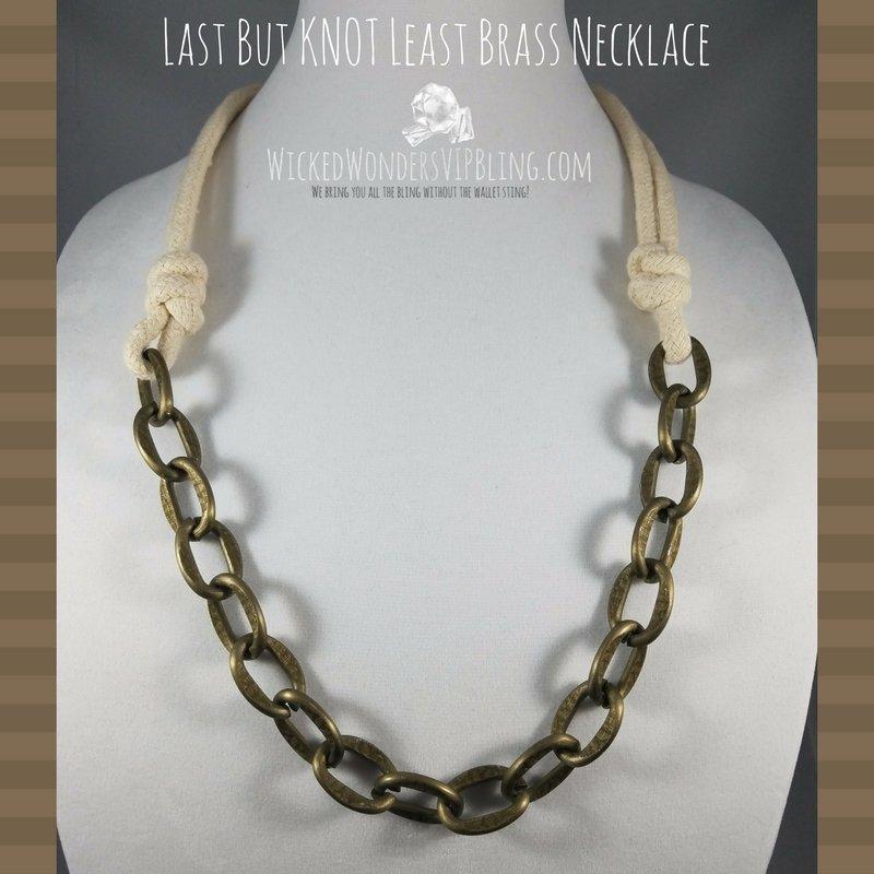 Last But KNOT Least Brass Necklace