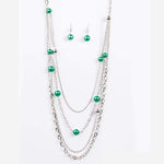 Let's Celebrate Green Necklace
