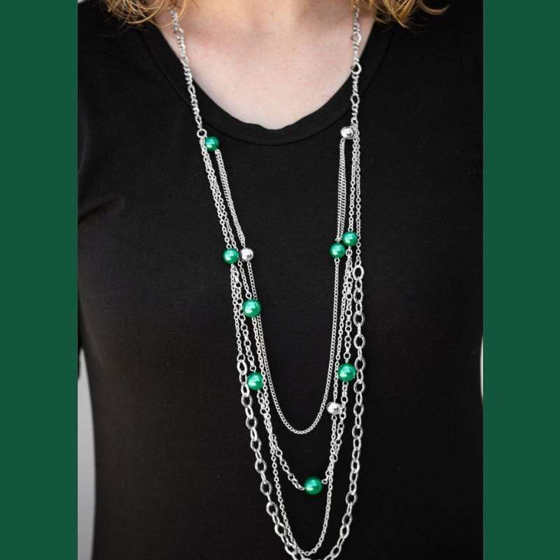 Let's Celebrate Green Necklace