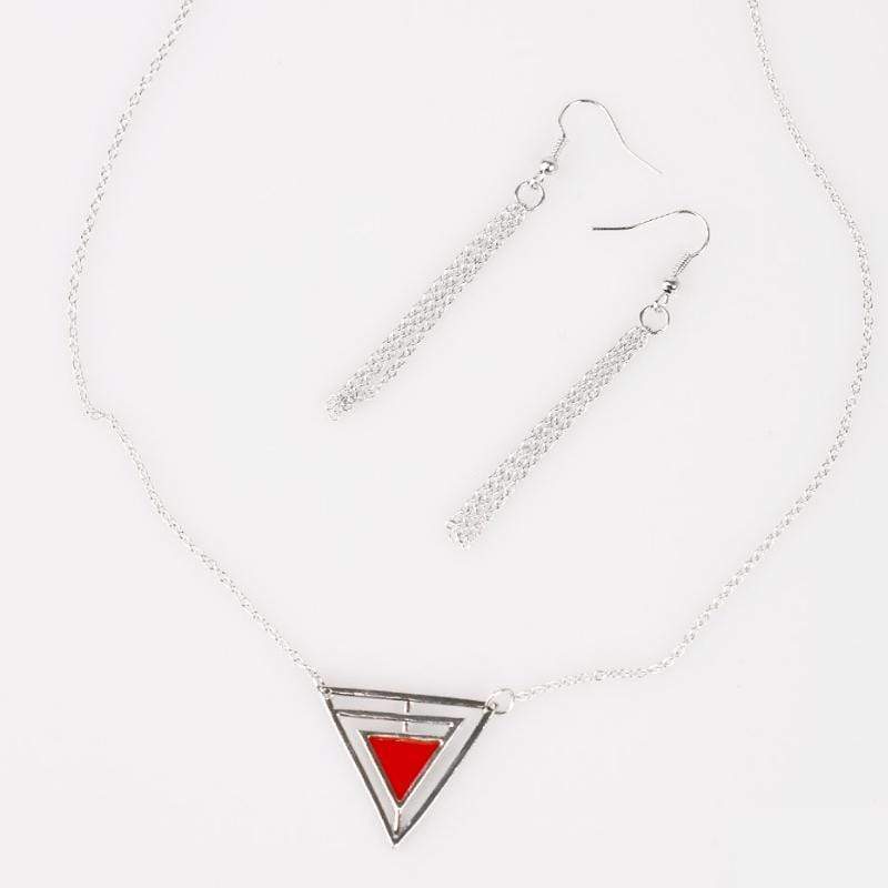 Let's GEO Girls Red Necklace