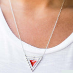 Let's GEO Girls Red Necklace