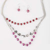 Living the Glamorous Life Pink Tri-Layer Necklace