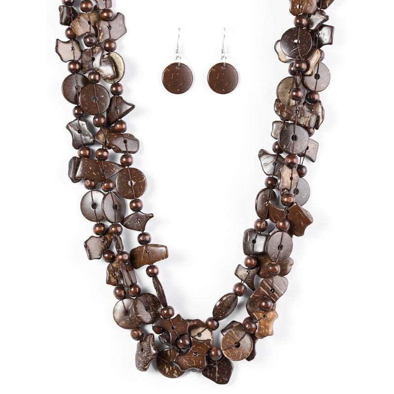 Living the Tropical Life Brown Necklace