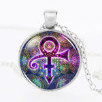 Memorial to Prince Glass Pendant Necklace