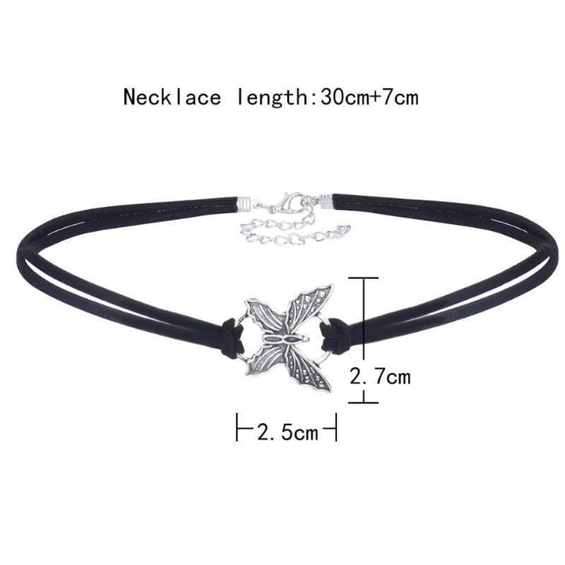 Never Hide Your Wings Black Choker Necklace