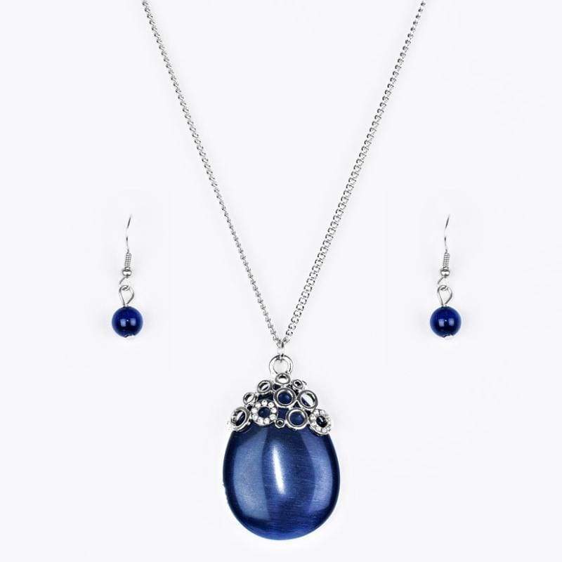 Nightcap and Blue Moonstone Pendant Necklace