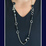 Ode to Joy Charcoal Blue Necklace