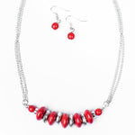 On Mountain Time Red Necklace