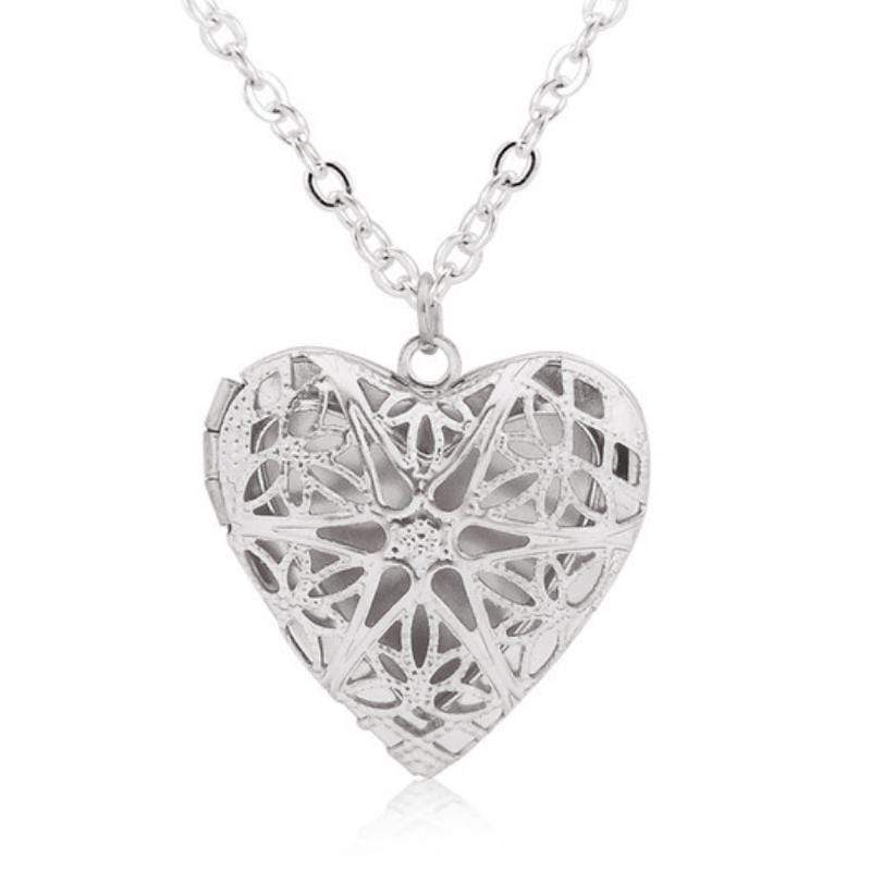 Open Your Heart Silver Locket Necklace