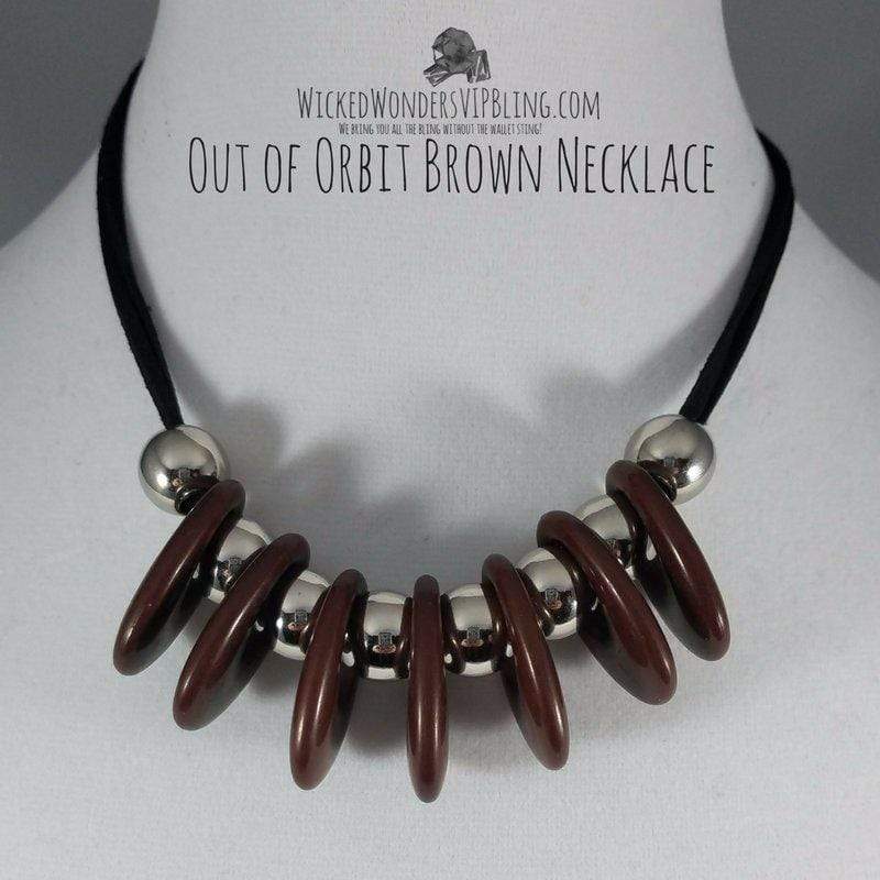 Out of Orbit Brown Necklace