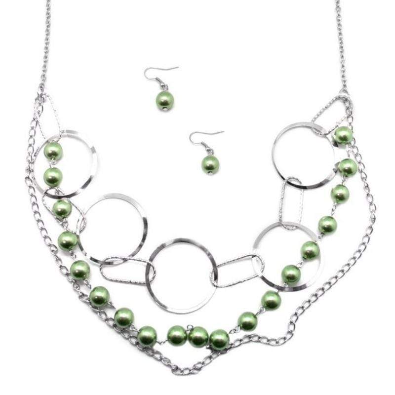 Parade of Lights Green Necklace