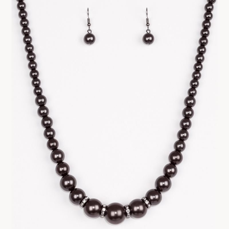 Party Pearls Black Pearl Necklace