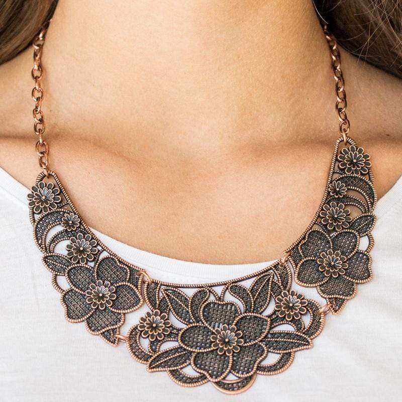 Copper statement necklace