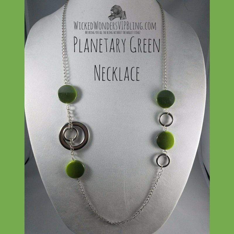 Planetary Green Necklace