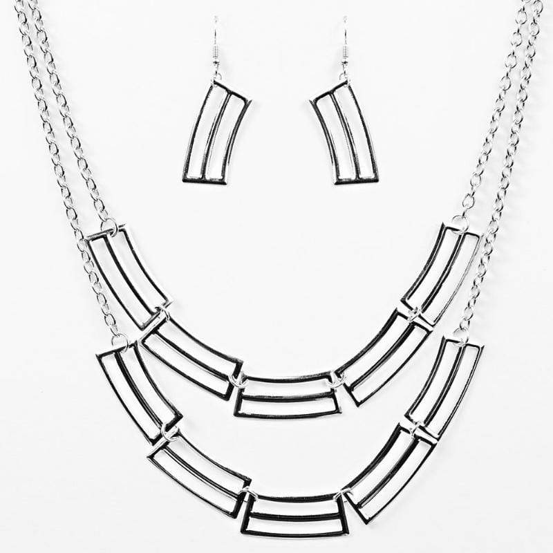 Right on Track Silver Necklace