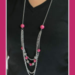 Roman Holiday Pink Necklace