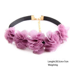 Rose Petal Soft Mauve Purple Choker Necklace