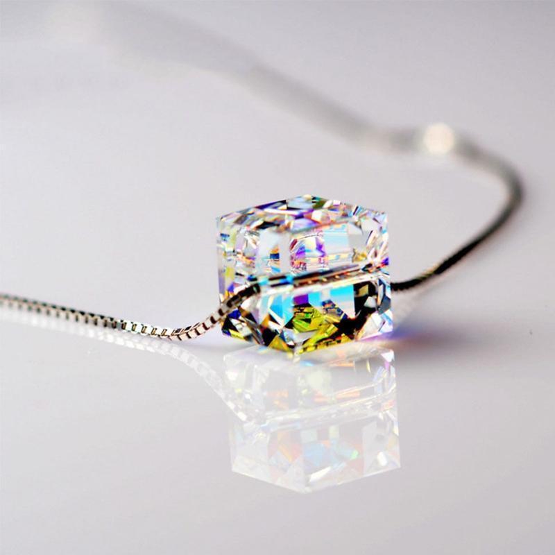 Wicked Wonders VIP Bling Necklace Rubicon Rainbow Aurora Sugar Cube Necklace Affordable Bling_Bling Fashion Paparazzi