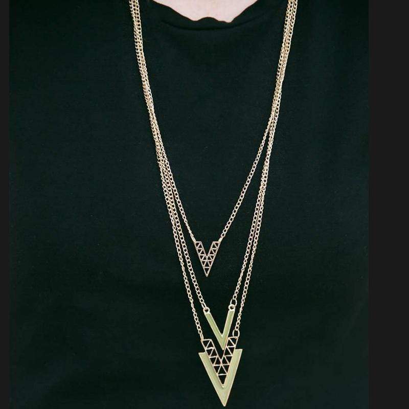 Run Like the Wind Gold and Green Necklace