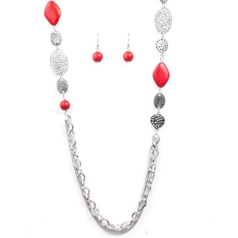 Saloon Style Red Necklace