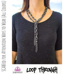 SCARFed for Attention Silver Scarf Necklace