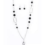 Schools In Session Black Lanyard Necklace