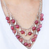 Stop, Drop and Roll Pink Necklace