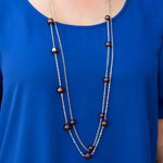 Take My Breath Away Brown Necklace