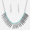 Tameless Tigress Blue and Silver Necklace