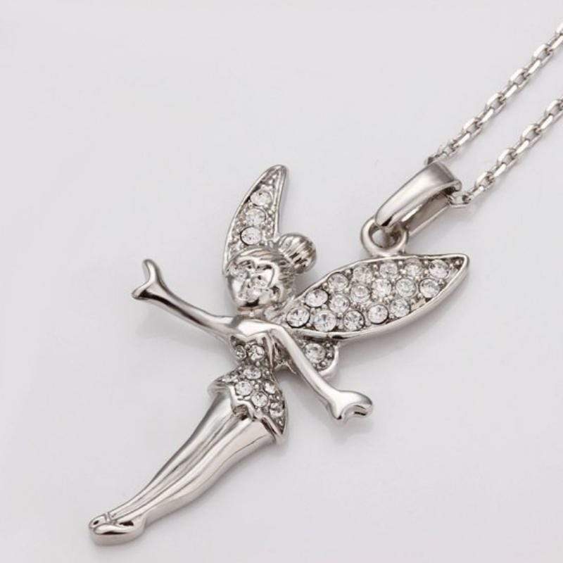 Tinkerbell Twinkle Silver and White Rhinestone Set