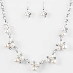 Toast to Perfection White  and Silver Necklace