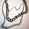 Top of the Chain Gunmetal Black Necklace