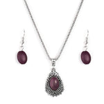 Tribal Enchantment Purple Stone Necklace